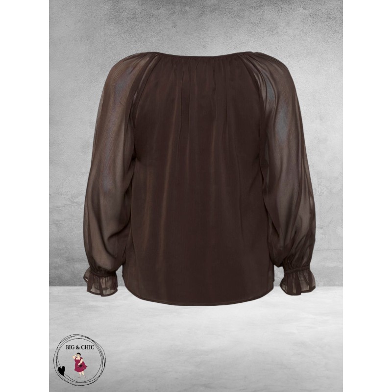 KAFFE CURVE Blouse Milanna Coffee
