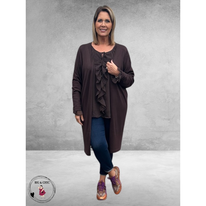 KAFFE CURVE Blouse Milanna Coffee
