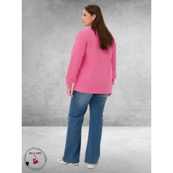 KAFFE CURVE Sweatshirt Pink Power