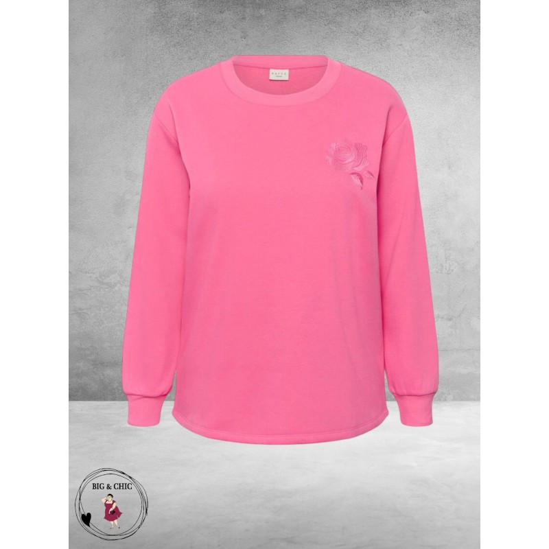 KAFFE CURVE Sweatshirt Pink Power