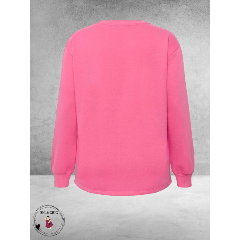 KAFFE CURVE Sweatshirt Pink Power