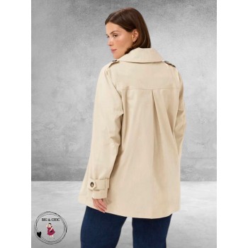 Kaffe curve Trenchcoat Kort Feather Grey