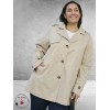 Kaffe curve Trenchcoat Kort Feather Grey