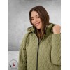 Kaffe Curve Parka Leina Step  Dusky Green