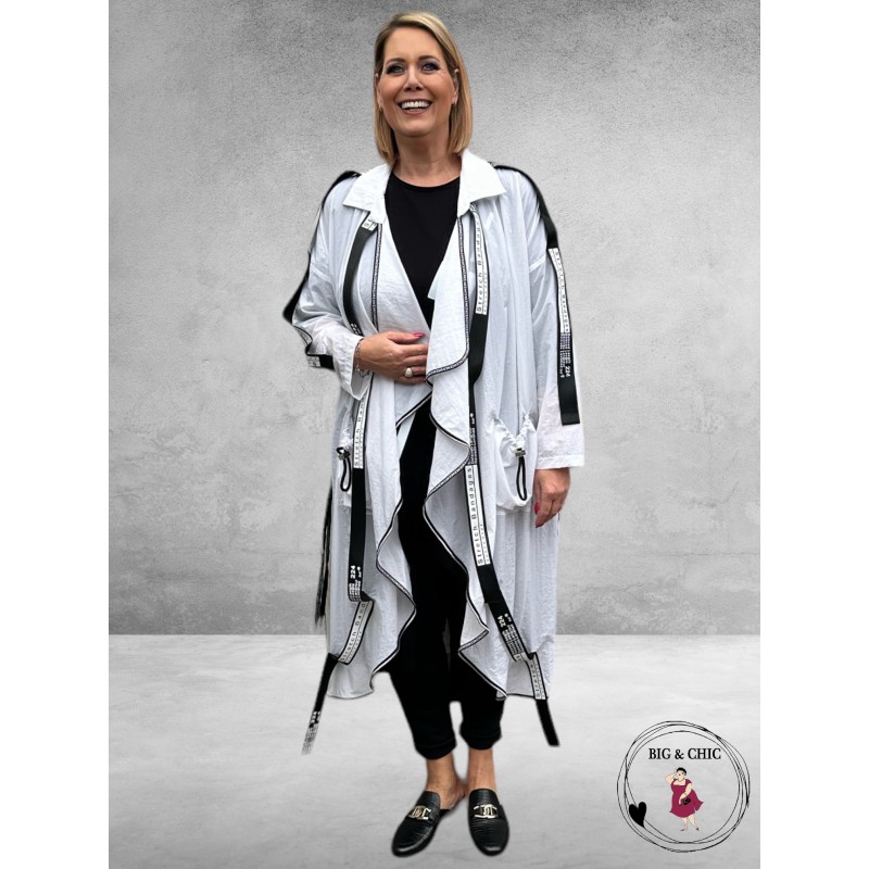 Ritafink Cardigan Parachutezijde Wit