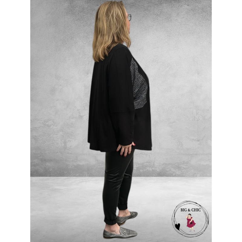 MAXLIVE Shirt Zwart/Zilver