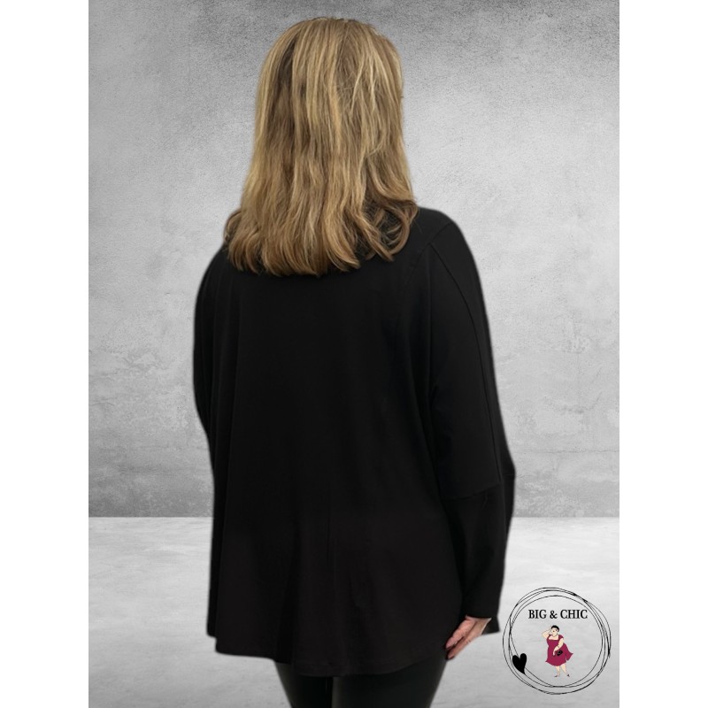 MAXLIVE Shirt Zwart/Zilver