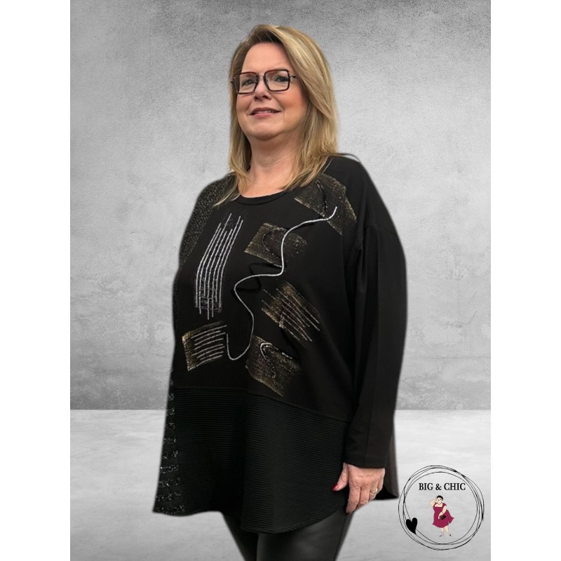 MAXLIVE Shirt Zwart/Goud