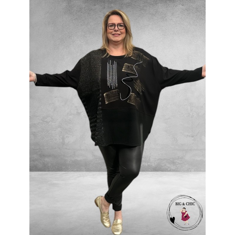 MAXLIVE Shirt Zwart/Goud