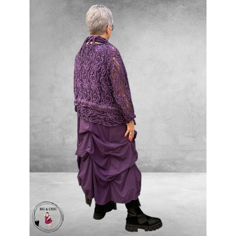 Moonshine Kanten Shirt Fuchsia Oversized