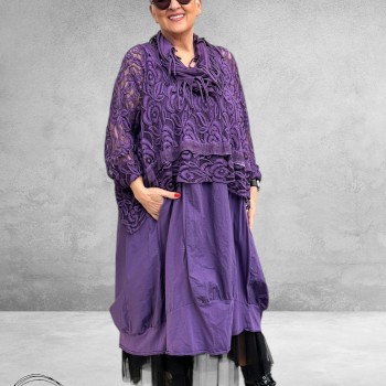 Moonshine Lange Ballonjurk – Mouwloos Lila 