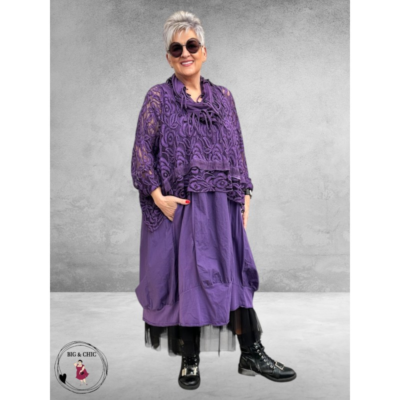 Moonshine Lange Ballonjurk – Mouwloos Lila 