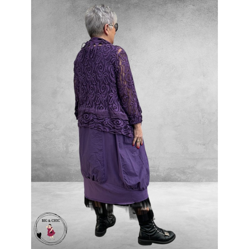 Moonshine Lange Ballonjurk – Mouwloos Lila 