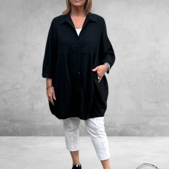 NOEN Tuniek/Jurk Linnen Zwart