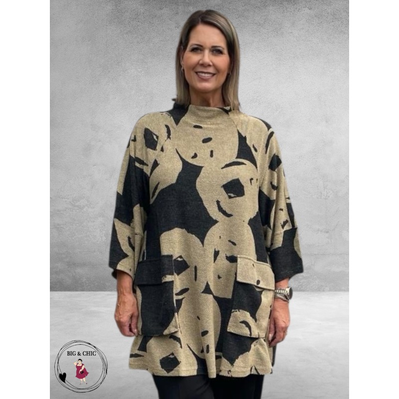 NOEN Tuniek Zwart/Beige