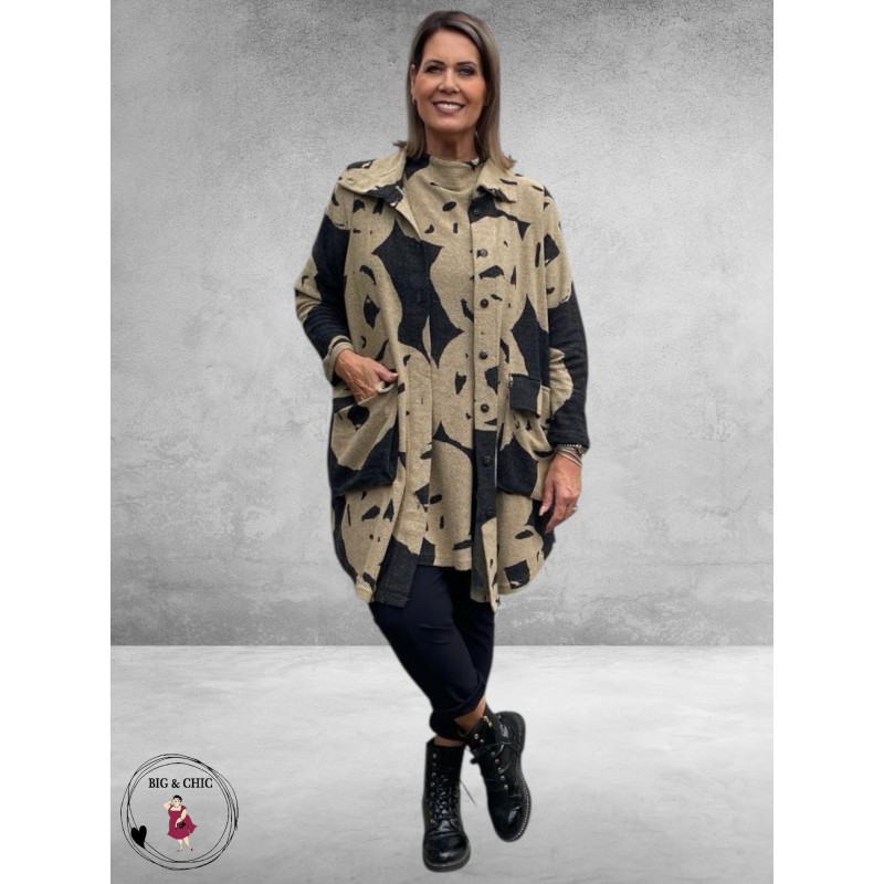 NOEN Cardigan Zwart/Beige