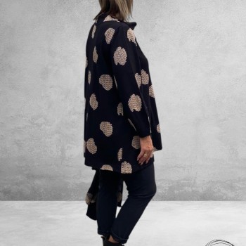 NOEN Tuniek Zwart Beige Applicaties