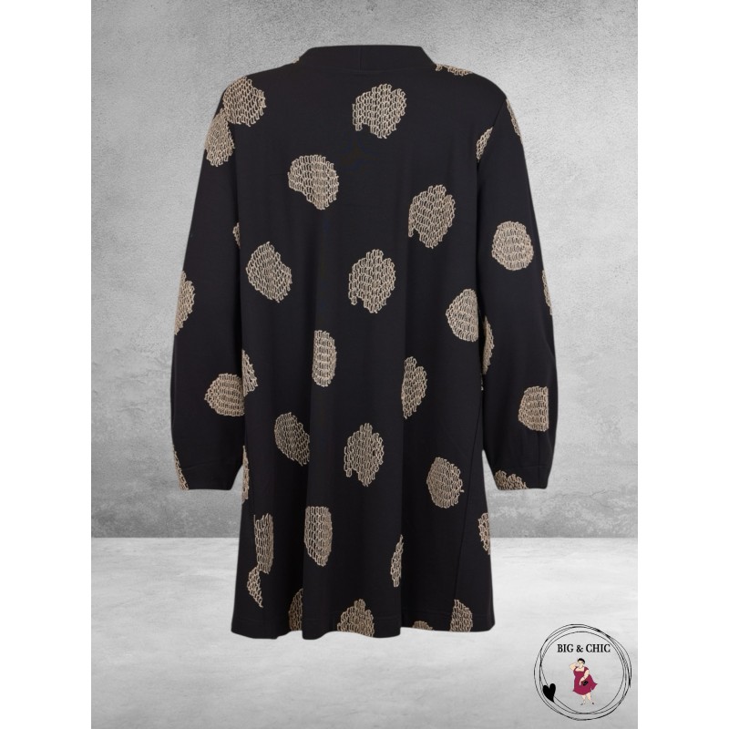 NOEN Tuniek Zwart Beige Applicaties