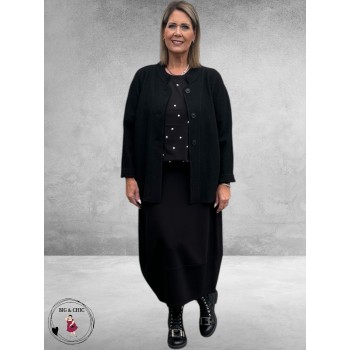 NOEN Jas Zwart Wolmix Kort