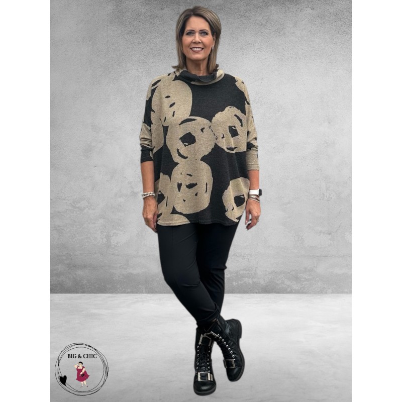 NOEN Trui  Zwart/Beige 