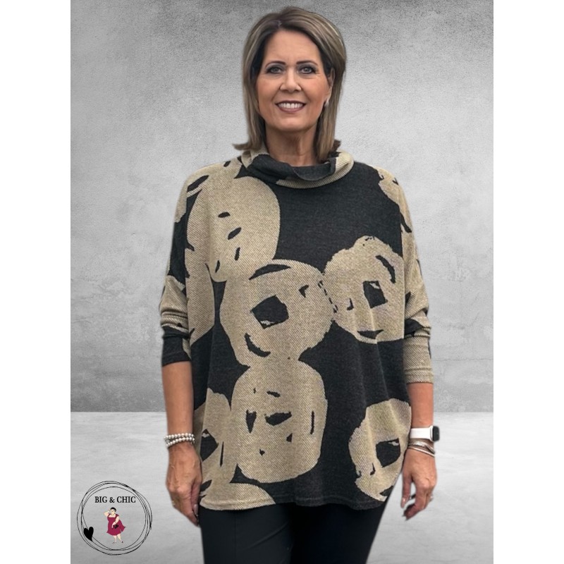 NOEN Trui  Zwart/Beige 