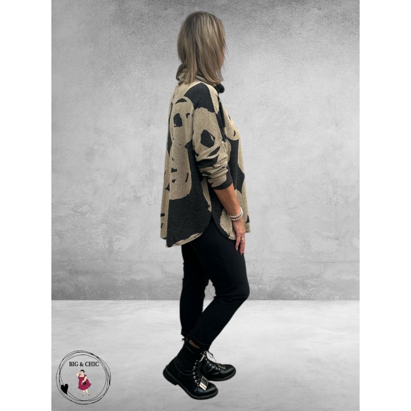 NOEN Trui  Zwart/Beige 