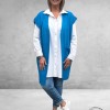 NO.1 BY OX Cardigan Mouwloos Clear Blue