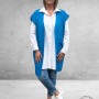 NO.1 BY OX Cardigan Mouwloos Clear Blue