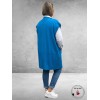 NO.1 BY OX Cardigan Mouwloos Clear Blue