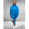 No.1 By OX Gebreide Poncho-Trui Clear Blue