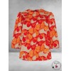 No.1 By Ox Blouse Summer Orange Vlinders