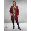 NO.1 BY OX Cardigan Long Ballonmouw Syrah Red