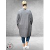 NO.1 BY OX Cardigan Long Ballonmouw Dark Grey Melange