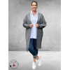 NO.1 BY OX Cardigan Long Ballonmouw Dark Grey Melange