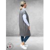 NO.1 BY OX Cardigan Mouwloos Dark Grey Melange