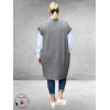 NO.1 BY OX Cardigan Mouwloos Dark Grey Melange