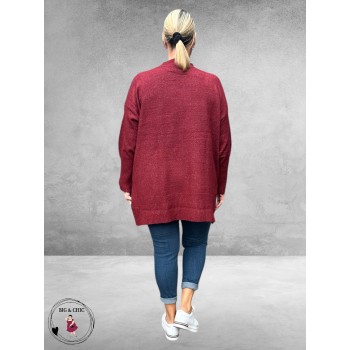 NO.1 BY OX Trui Turtle Neck Syrah Red