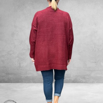 NO.1 BY OX Trui Turtle Neck Syrah Red