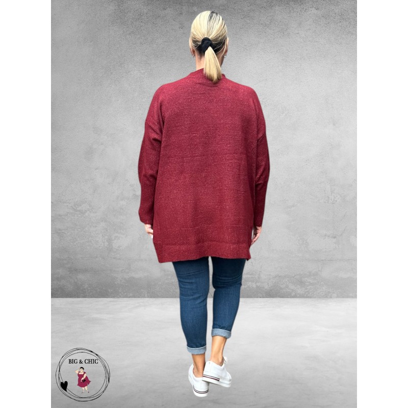 NO.1 BY OX Trui Turtle Neck Syrah Red