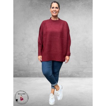 NO.1 BY OX Trui Turtle Neck Syrah Red