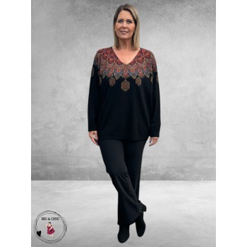 NO.1 By OX Trui Zwart Blikvanger