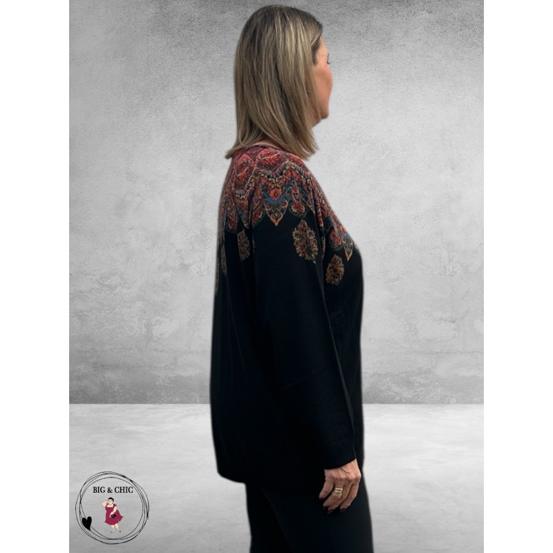 NO.1 By OX Trui Zwart Blikvanger