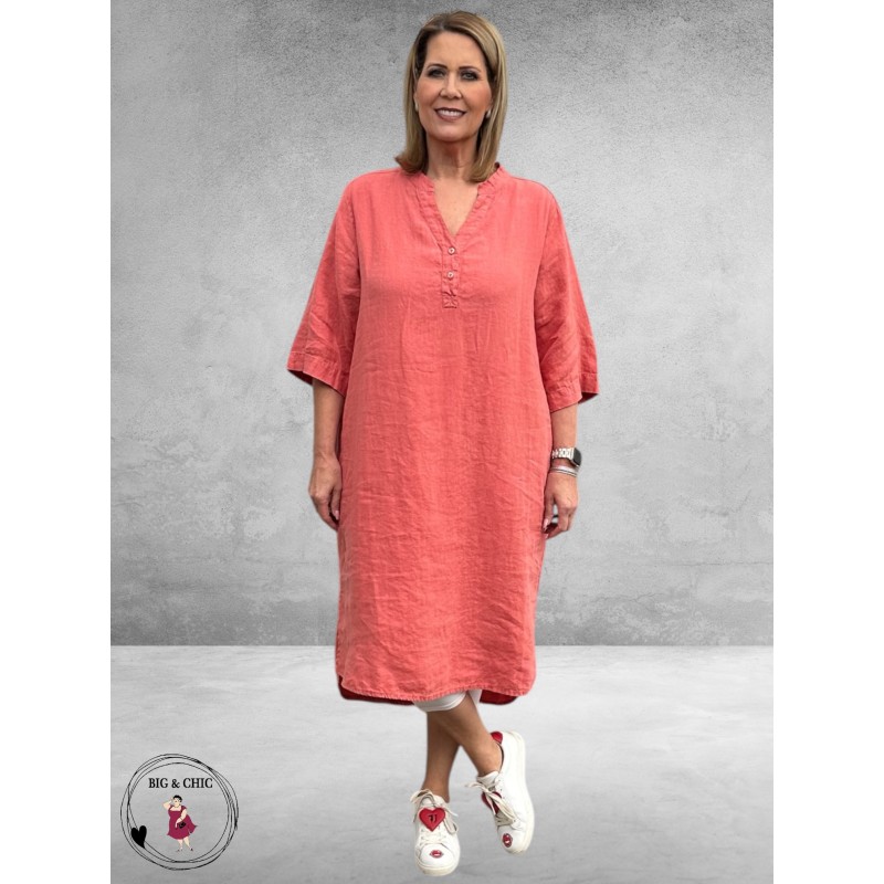 No.1 By OX Tuniek-Jurk Linnen Faded Rose