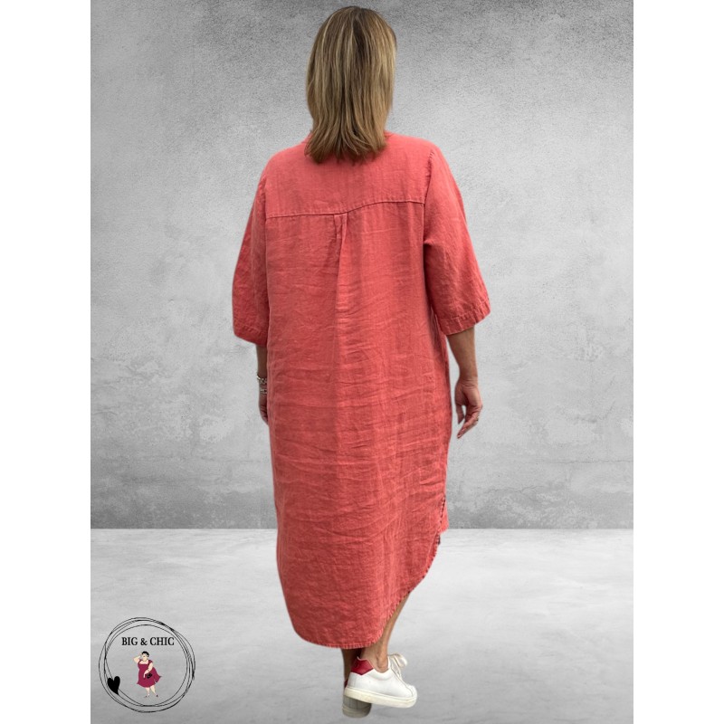 No.1 By OX Tuniek-Jurk Linnen Faded Rose