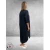 No.1 By OX Tuniek-Jurk Linnen Dark Navy Blue