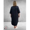 No.1 By OX Tuniek-Jurk Linnen Dark Navy Blue