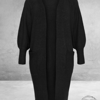 NO.1 BY OX Cardigan Long Ballonmouw ZWART