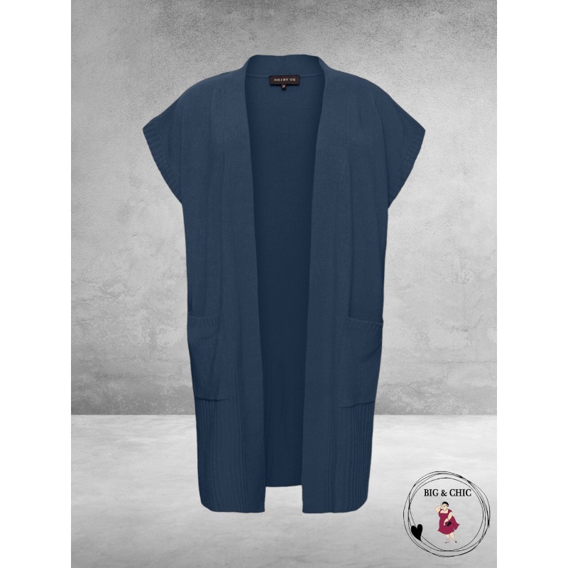 NO.1 BY OX Cardigan Mouwloos MERMAID ZWART