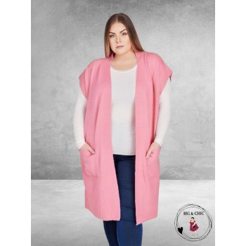 NO.1 BY OX Cardigan Mouwloos MERMAID ZWART