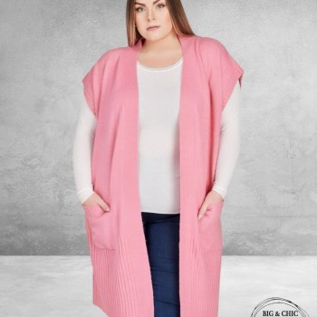 NO.1 BY OX Cardigan Mouwloos MERMAID ZWART